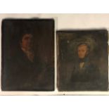 A 19TH CENTURY OIL ON CANVAS PORTRAIT OF GENTLEMAN, A 19th Century oil on panel, portrait of a