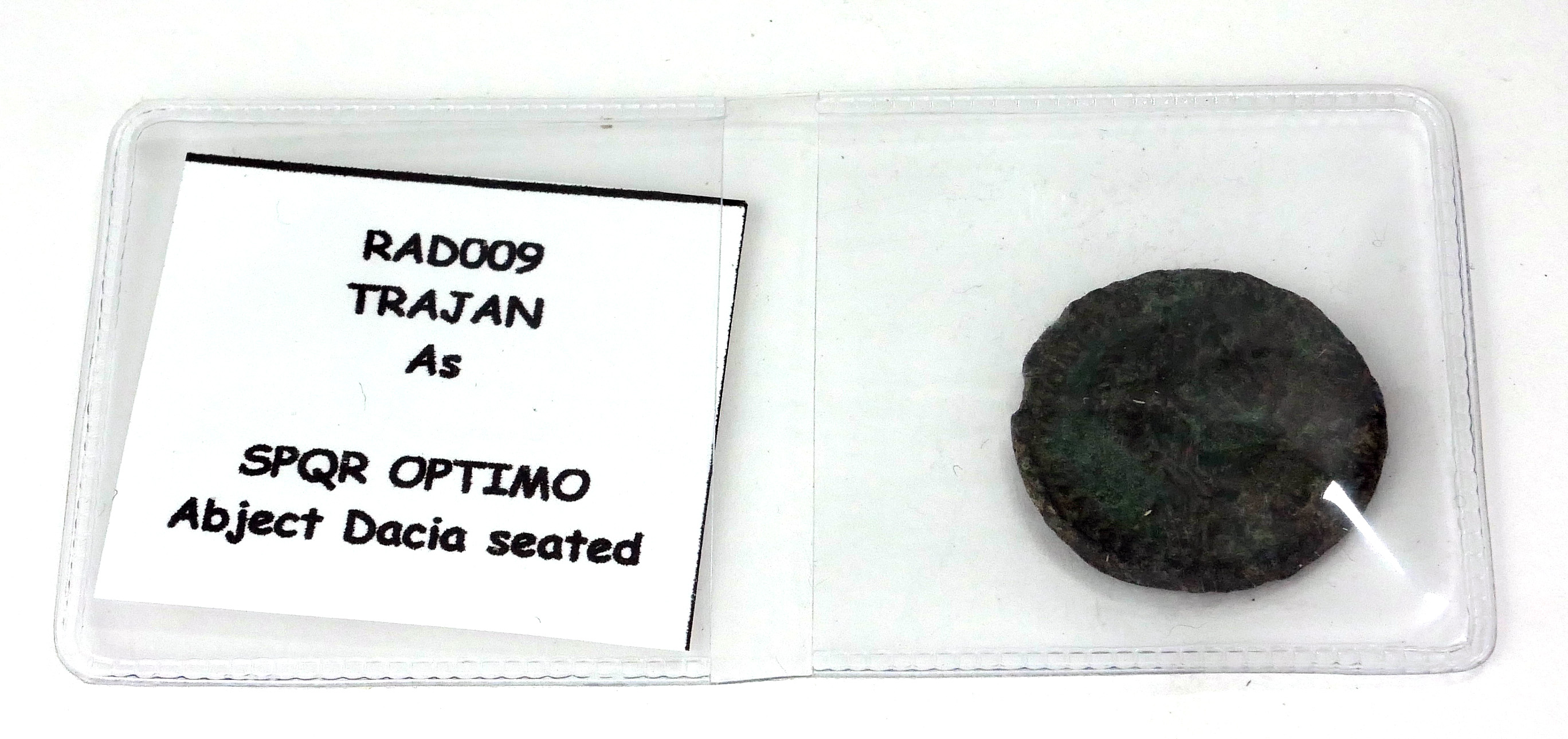 TRAJAN, 103 - 111AD, A LARGE ROMAN BRONZE COIN As Spqr Optimo Abject Dacia seated to reverse. (