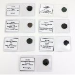 UNKNOWN EMPEROR, COLLECTION OF SEVEN ROMAN BRONZE COINS Comprising Siscia two victories, fallen