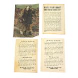 AIR DROPPED PROPAGANDA LEAFLETS, WWII Four examples all Axis on Allie.