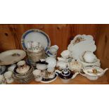 FOLEY CHINA, A 19TH CENTURY CRESTED PORCELAIN PART TEA SET Comprising a teapot, milk jug, four