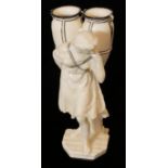 ROYAL WORCESTER, A 19TH CENTURY PORCELAIN FIGURINE Classical figure with two amphora jars. (approx
