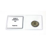 HERENNIA, A ROMAN SILVER COIN, ANT Having Puditia verso. (approx 1.8cm)