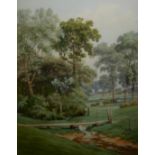 E.J. HUMPHRIES, A SET OF THREE 20TH CENTURY WATERCOLOUR LANDSCAPE Titled 'The Mole at Esher' and '