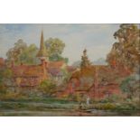 THOMAS EDWARD FRANCIS, FL 1899 - 1912, A PAIR OF WATERCOLOURS Views of Goring church and Whitchurch,