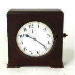 AN EARLY 20TH CENTURY VINTAGE CAR DASHBOARD CLOCK Circular dial with Arabic number markings, in