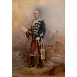 DICKINSONS, A 19TH CENTURY WATERCOLOUR ON GLASS PORTRAIT OF THE DUKE OF GLOUCESTER In full