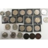 A COLLECTION OF NINE 20TH CENTURY CUPRONICKEL COMMEMORATIVE FIVE SHILLING COINS, DATED 1953 With
