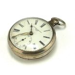 AN EARLY 19TH CENTURY SILVER FUSEE GENTS POCKET WATCH Having a subsidiary seconds dial, marked '