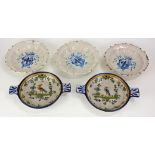 CATAGALLI, ITALY, A SET OF THREE FAIENCE PORCELAIN ARMORIAL PLATES Hand painted with the fleur-de-