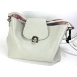 LABANTE, LONDON, A VINTAGE 'VEGAN' DESIGNER HANDBAG Having white tone finish and shoulder strap,