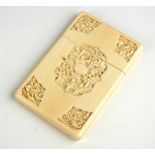 A 19TH CENTURY CHINESE IVORY CALLING CARD CASE Finely carved with central figural cartouche and