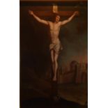 SPANISH SCHOOL, A LATE 17TH/EARLY 18TH CENTURY OIL ON CANVAS, CRUCIFIXION OF CHRIST SAVIOUR OF THE