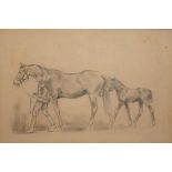 ATTRIBUTED TO SIR ALFRED JAMES MUNNINGS, KCVO, PRA, RI, 1878 - 1959, PENCIL Titled 'Going to