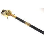 AN OFFICER'S DRESS SWORD With gilt brass hilt, shagreen grip, the Damask blade Jones Regents Street,