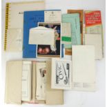 A FOLDER CONTAINING BOOKLETS AND EPHEMERA RELATING TO THE ORIENT LINE TRAVELLING TO AUSTRALIA,
