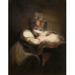 STUDIO OF SIR JOSHUA REYNOLDS, P.R.A.,1723 - 1792, 18TH CENTURY OIL ON CANVAS Study of a girl