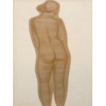 ARISTIDE MAILLOL, FRENCH, 1861 - 1944, LIMITED EDITION LITHOGRAPH LAID TO HANDMADE PAPER Nude study,