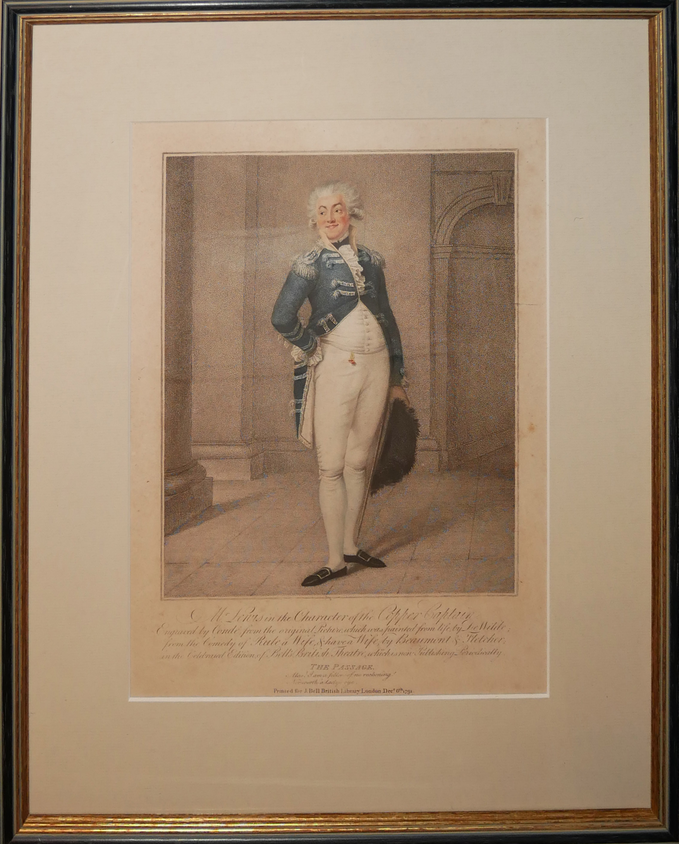 AFTER SAMUEL DE WILDE, A PAIR OF 18TH CENTURY COLOURED ENGRAVINGS Of Actor William Thomas Lewis as - Image 3 of 3