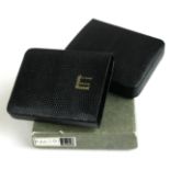 DUNHILL, A VINTAGE SNAKESKIN RECTANGULAR CIGARETTE CASE IN TWO SECTIONS Retaining original outer