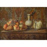 GEERTS OF ANVERS, A FINE 19TH CENTURY BELGIAN/FLEMISH SCHOOL OIL ON PANEL Still Life, fruits on a