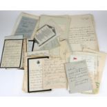 A BOX OF 19TH/20TH CENTURY AUTOGRAPHED LETTERS.