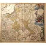 CAROLO ALLARD, A LATE 17TH/EARLY 18TH CENTURY HAND COLOURED MAP ENGRAVING Titled 'Regni Polaniae