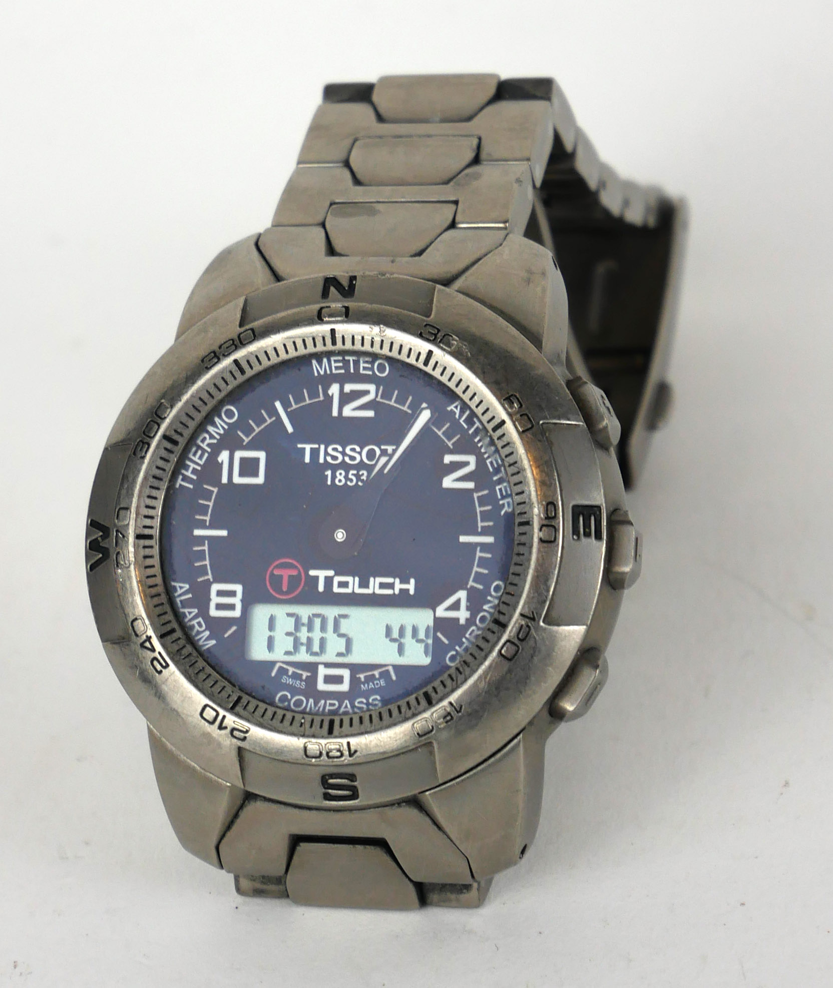 TISSOT, 1853 TOUCH, A GENT'S TITANIUM WRISTWATCH Having a black tone dial with digital aperture,