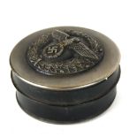 A GERMAN THIRD REICH DESIGN SNUFF BOX Spherical form, embossed with swastika and eagle, having