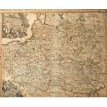 H. JAILLOT, A 17TH CENTURY BLACK AND WHITE MAP ENGRAVING Titled 'Tabula Regni Polaniae Lithuania,