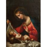 STUDIO OF CARLO DOLCI, FLORENCE, 1616 - 1687, 17TH CENTURY OIL ON CANVAS 'The Madonna of The Veil,