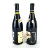 CÔTE-RÔTIE, CHAPOUTIER, 1990, TWO BOTTLES OF VINTAGE RED WINE Having armorial crest to cream