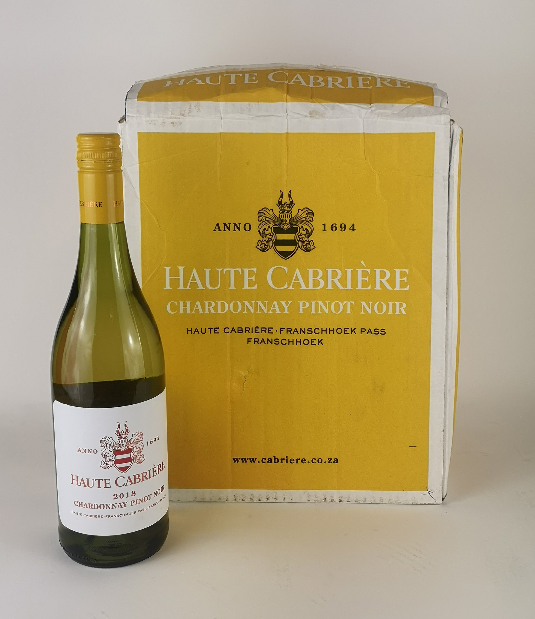 HAUTE CABRIÈRE CHARDONNAY PINOT NOIR 2018, A CASE OF TWELVE 750ML BOTTLES.