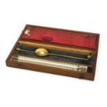 A mahogany cased saccharometer,