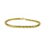 A 9ct gold fancy 'S' link bracelet,