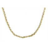 A 9ct gold oval belcher link chain,