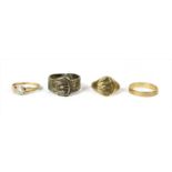 A 9ct gold single stone diamond ring,