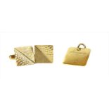 A pair of 9ct gold cufflinks,