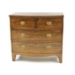 A Regency mahogany bowfront chest,
