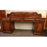 A 19th century mahogany pedestal sideboard