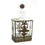 A 19th century French dressing table bottle and stopper,