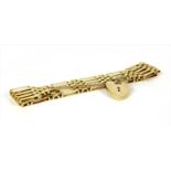 A 9ct gold five row gate bracelet,