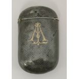 A Continental silver and niello case,