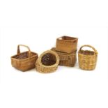 A quantity of wicker baskets and containers,