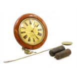 A D. Wehrle of Dundee mahogany wall clock,