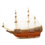 A scratch built model of a ship,