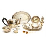 A quantity of silver and plated wares,