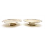 A pair of silver pedestal fruit bowls,