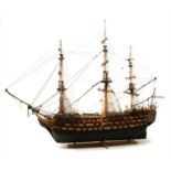 A scratch built model of a ship,