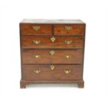 A George III mahogany and line inlaid chest,